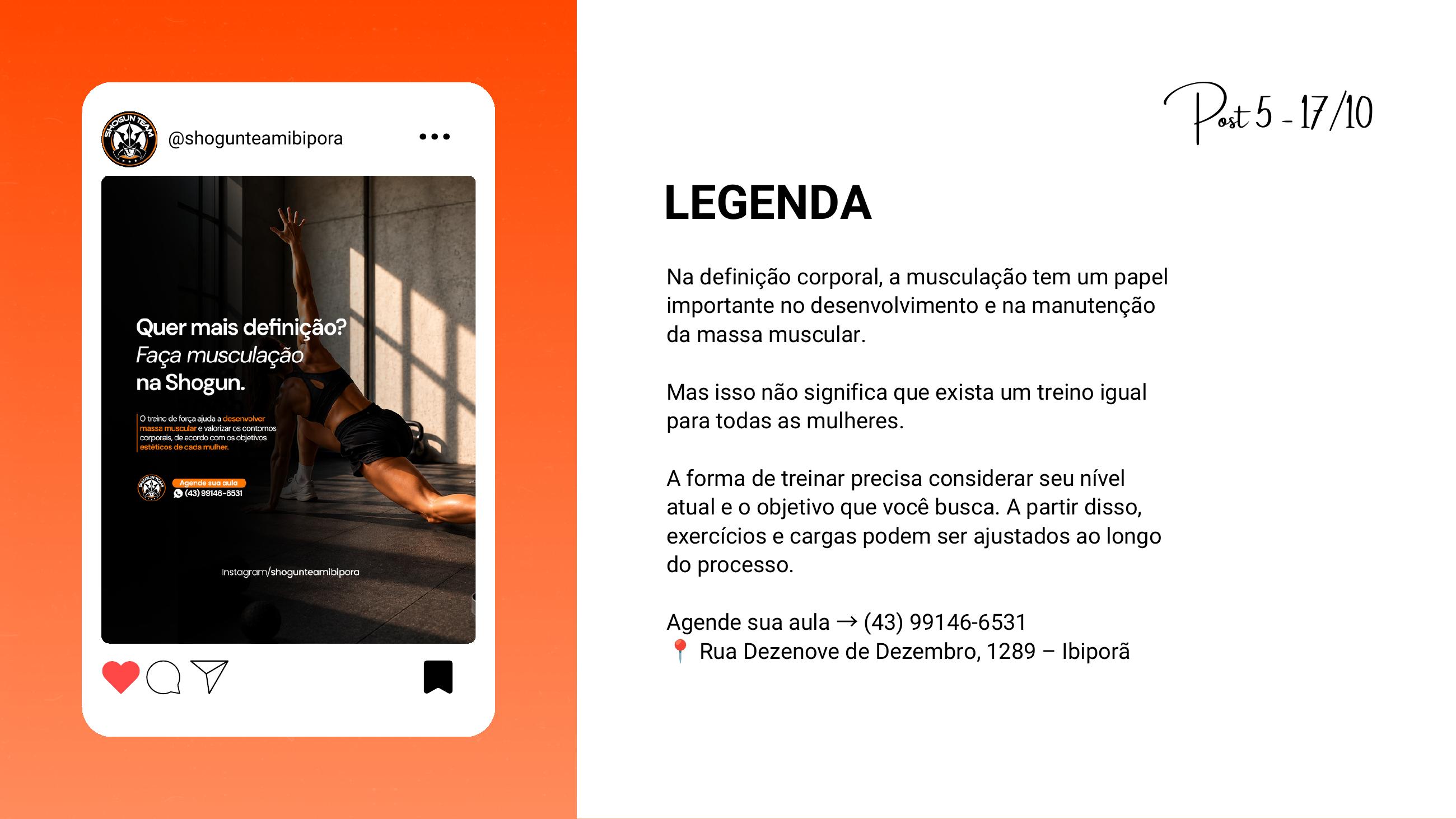 Publicação real criada para a Shogun Team Ibiporã, exemplo 5