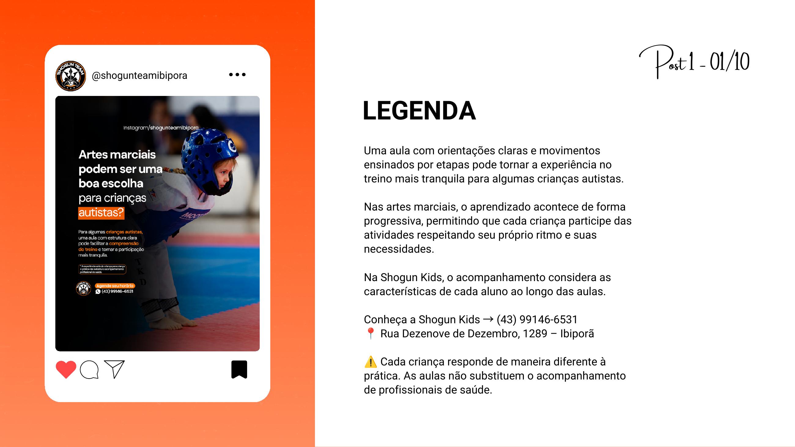 Publicação real criada para a Shogun Team Ibiporã, exemplo 1